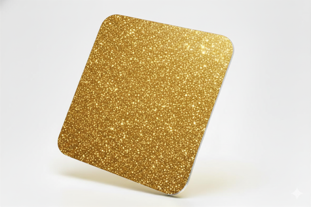 Acrylic Glitter Gold