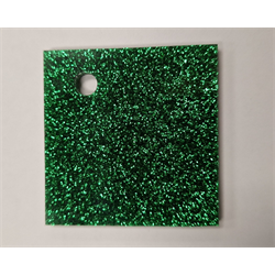 Acrylic .118" Glitter Green Cast, 12x24